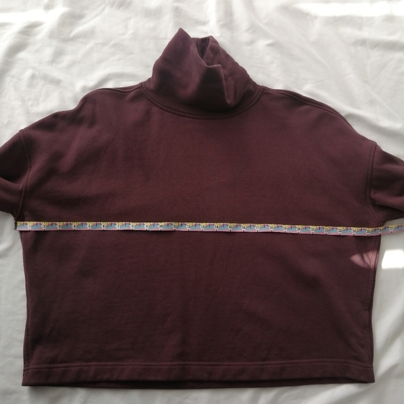 Everlane Cowl Neck Boxy Sweatshirt Burgundy Small - Picture 14 of 16